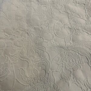 Pottery Barn raised floral damask heavy cotton standard pillow sham light blue